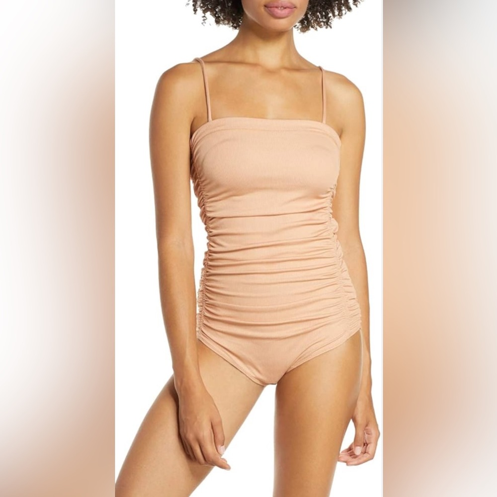 Free People Ruched Bodysuit size Large